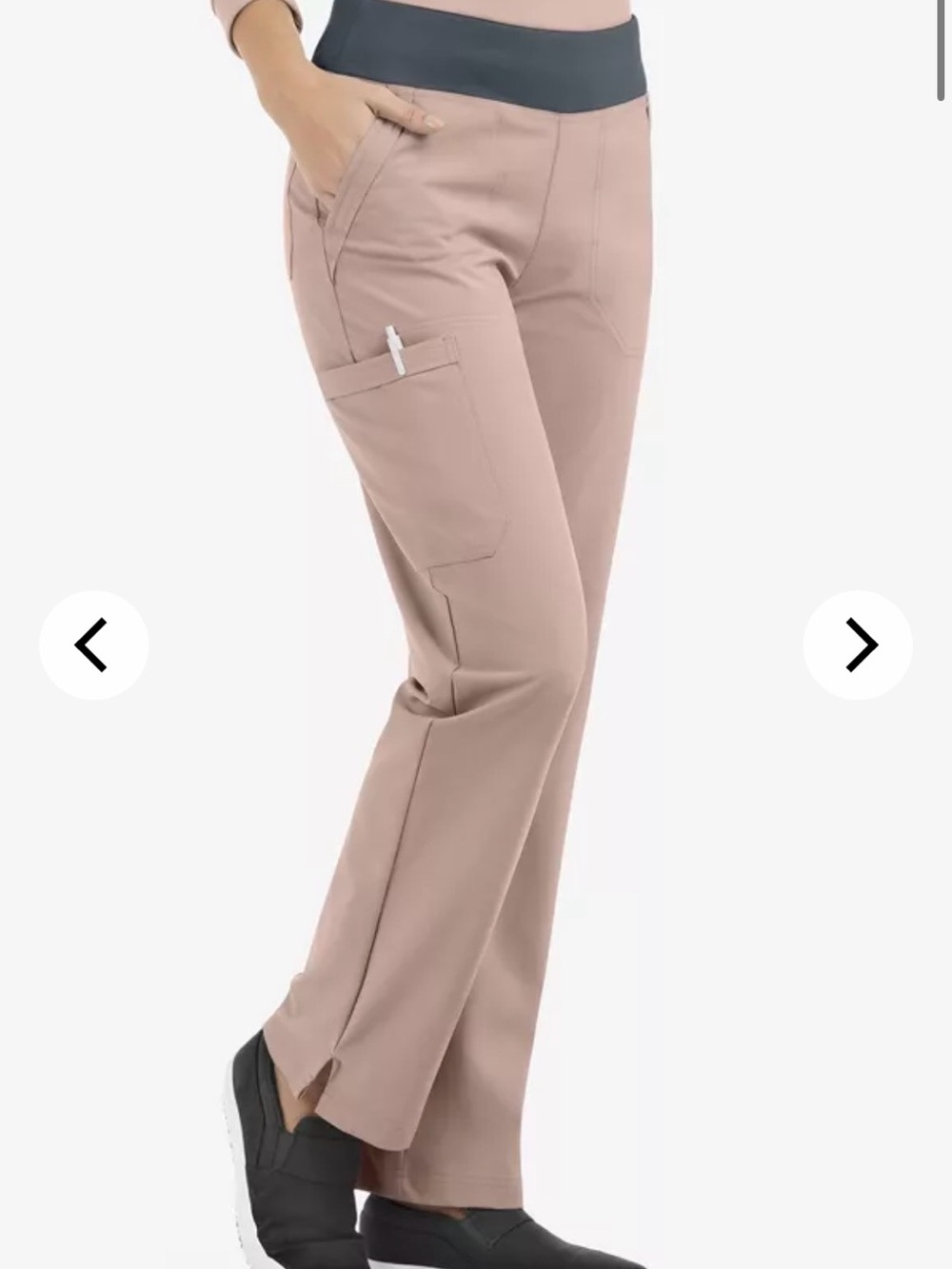 Easy STRETCH Women's Sienna 5-Pocket Straight Leg Yoga Scrub Pants, Khaki